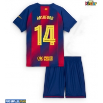 Barcelona Marcus Rashford #14 Heimtrikotsatz Kinder 2025-26 Kurzarm (+ Kurze Hosen)
